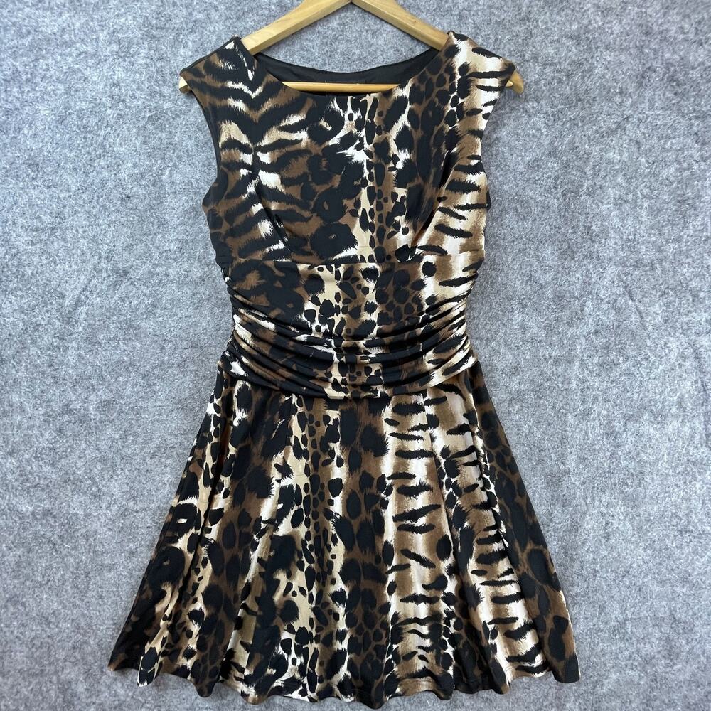 En Focus Dress Womens 6 Petite Leopard Mob Wife Office Siren Maximalist‎ 90s Y2K